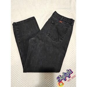 Rustler Regular Boot Cut Jeans Mens 36x32 Black Jeans